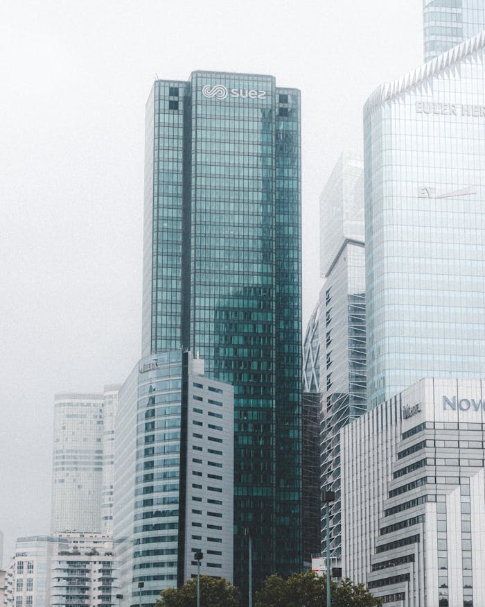 Skyscrapers in center of city